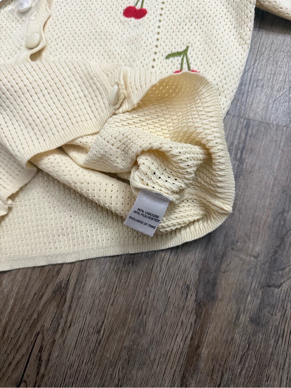 Simply Southern • Short Sleeve Crochet Cherry Cardigan - Picture 8 of 12